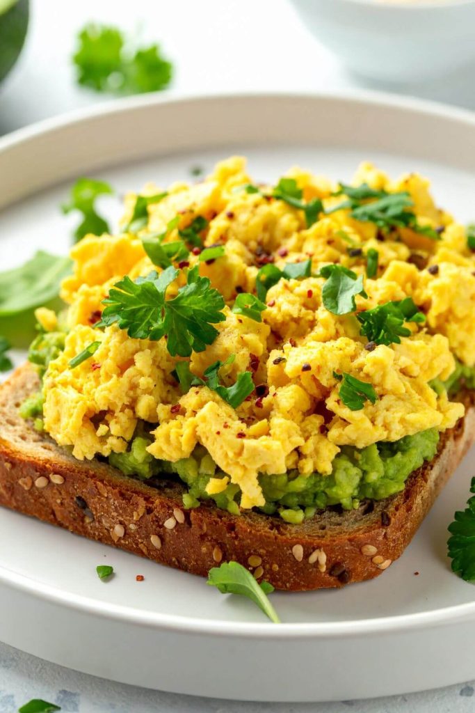 Avocado Toast with tofu scramble