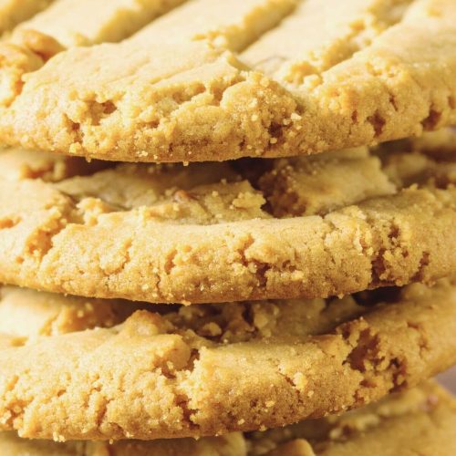 Stack of peanut butter cookies