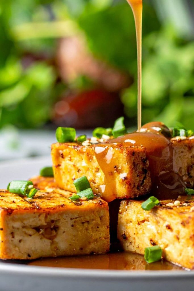 Date Lime Dressing over grilled Tofu