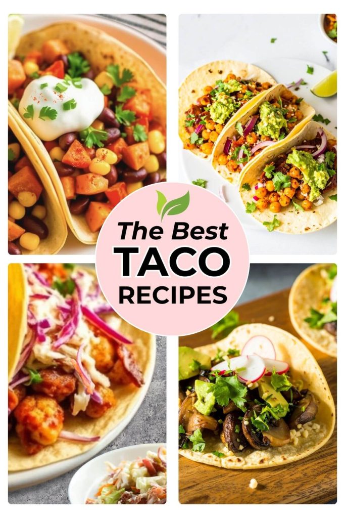 Four photos of taco recipes for the best tacos collection