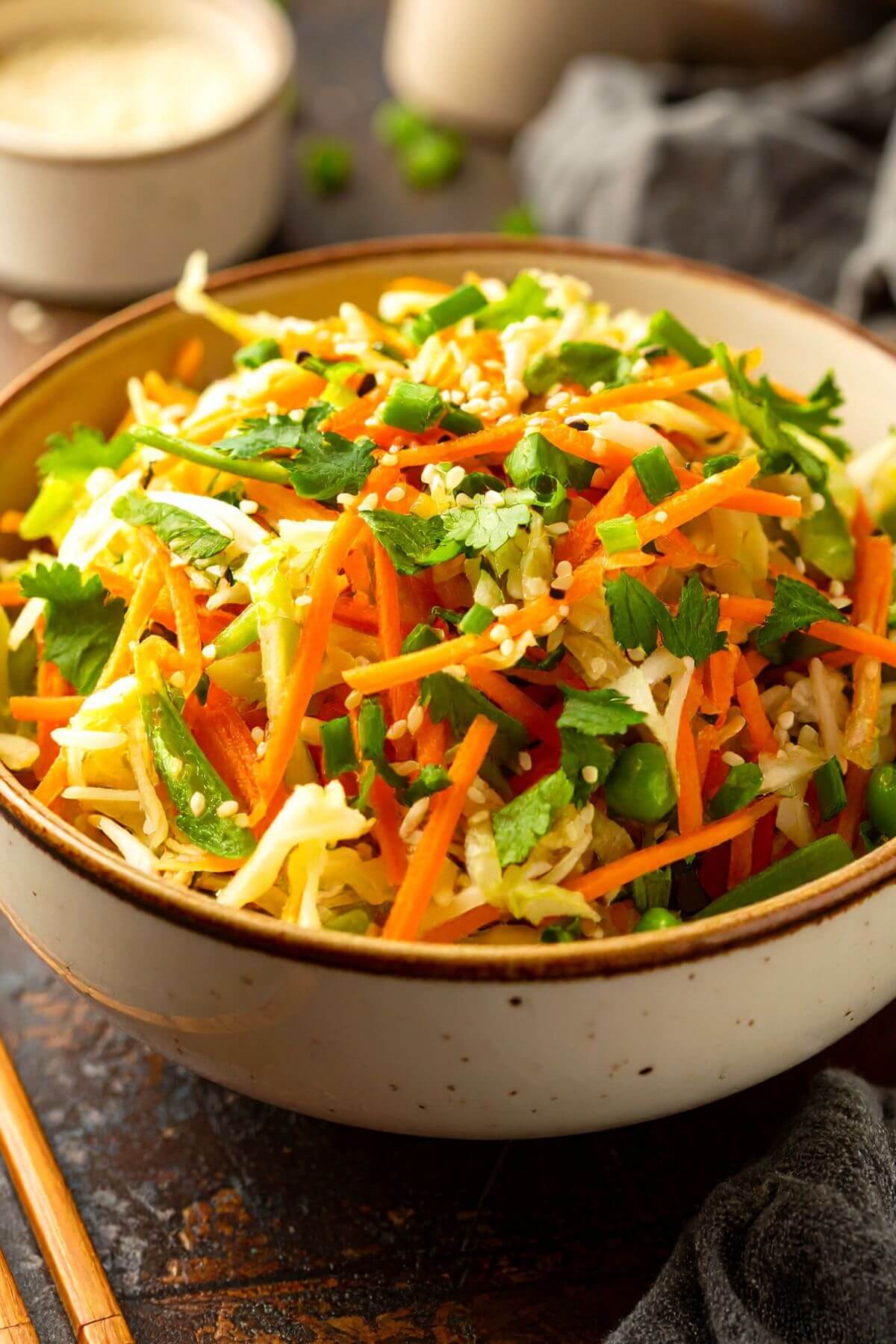 Bowl of Vegan Asian Coleslaw