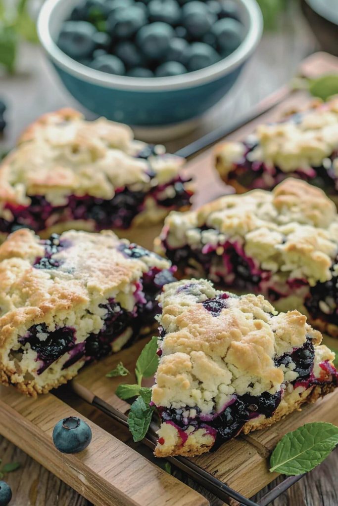 Vegan Blueberry Scones and Mint