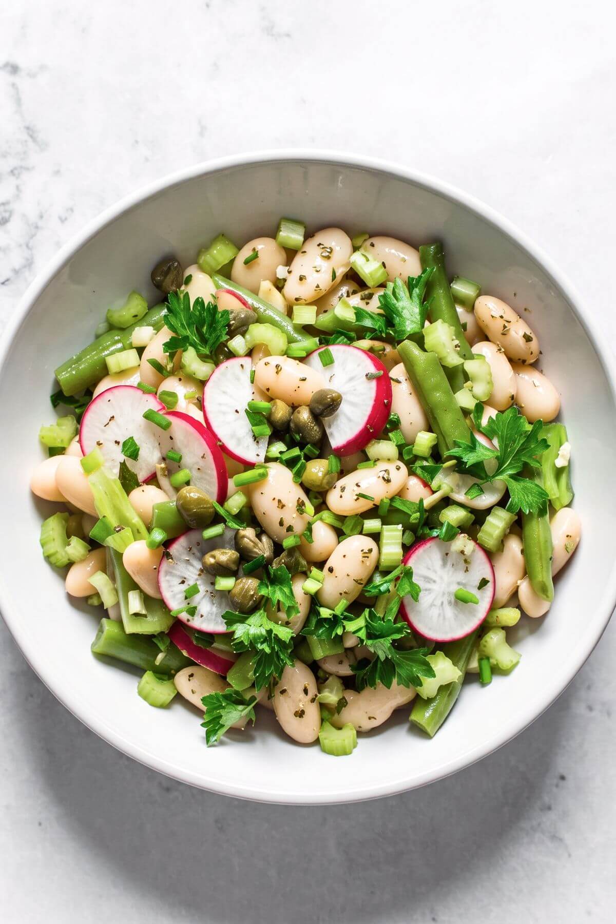 Plate of Vegan French White Bean Salad